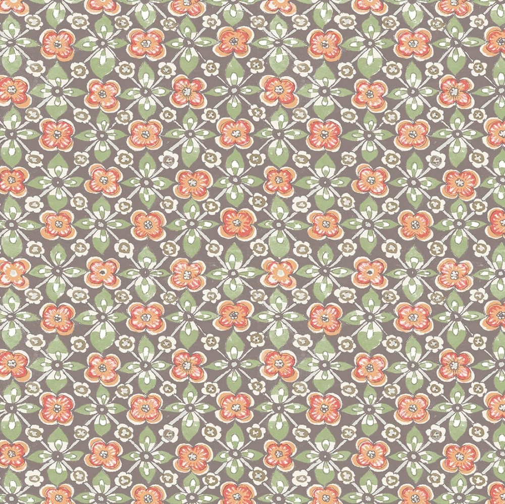 Wallpaper Free Spirit Coral Floral - boho